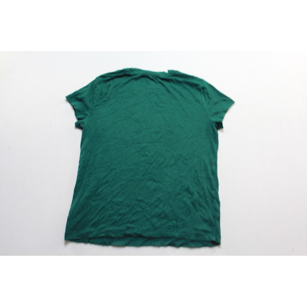 A New Day T-Shirt Women Large Green Excellent Short Sleeve Crew Neck Top